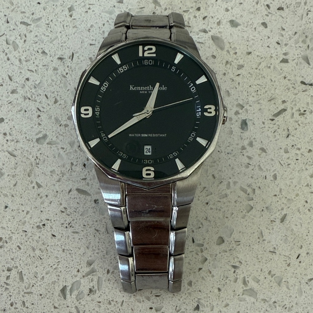 Kenneth Cole Black Dial Silver Watch